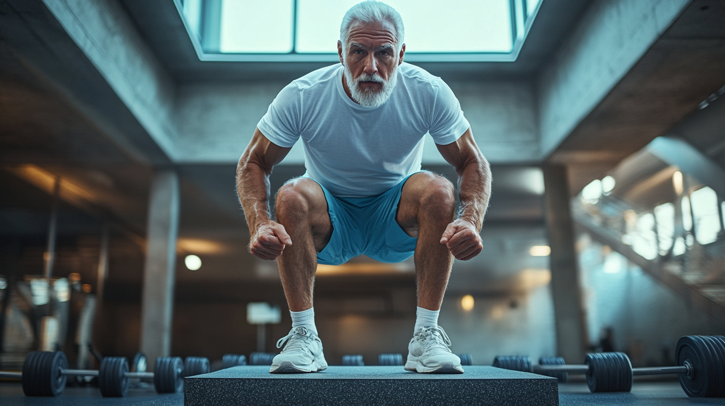 Активні люди старшого віку під час фітнес-тренування